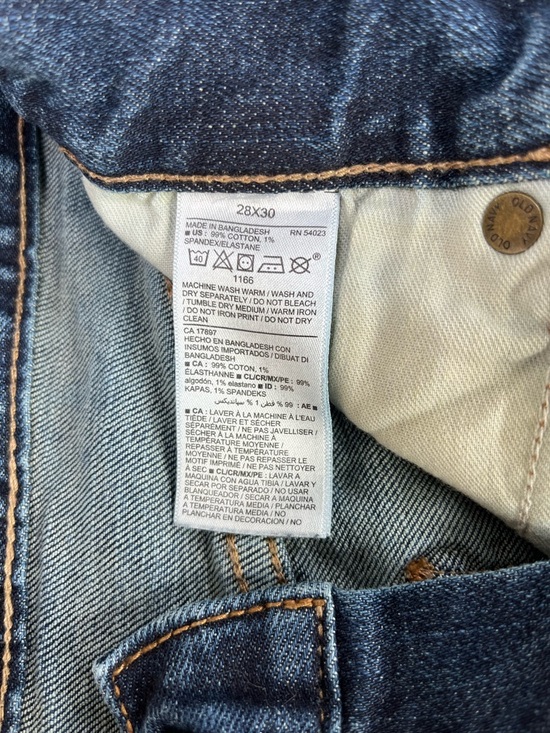 Old Navy Men's Skinny Jeans - Dark Blue, 5 pockets ,  28 X 30 - Picture 6 of 9
